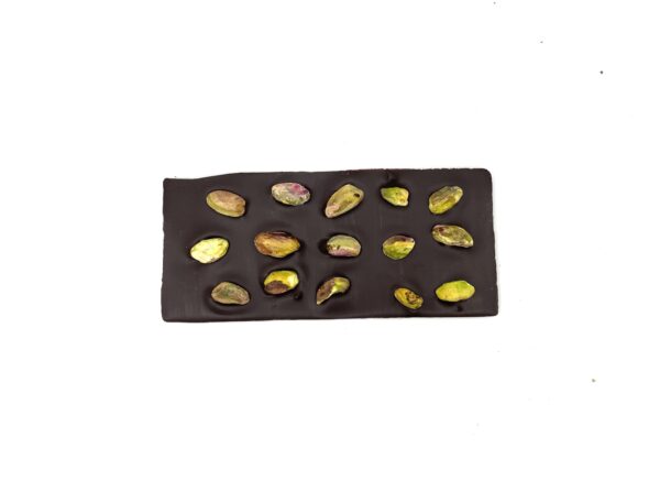 Chocolate amargo con pistachos